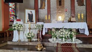 Wyrzysk - kościół 1 ołtarz w kościele w Wyrzysku